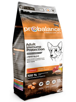 Сухой корм для взрослых собак всех пород, укрепление и поддержание иммунитета, с говядиной 52 PB 192