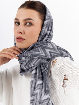 Большой, мягкий, тонкий и очень нежный двусторонний палантин с рисунком - Tantino фото 10