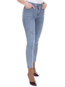 8013 BLUE Джинсы женские ADORNSKY (65% хлопок, 35% полиэстер)