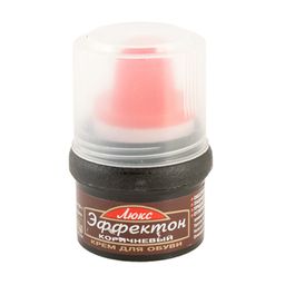 ЭФФЕКТОН крем д/обуви ЛЮКС банка с губкой 50мл Коричневый