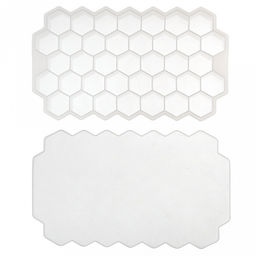 Форма силиконовая для льда (мармелада) "Соты - 37 штук" 20х11,7см h2,2см, с силиконовой крышкой, цвет - белый, в п/эт пакете (Китай)