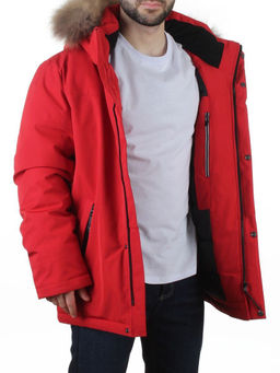 D6529 RED Куртка мужская зимняя "Аляска" (200 гр. холлофайбер)