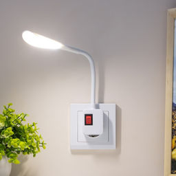 Бра в розетку«Дарсия» LED 2 Вт белый 2.5×6×32 см