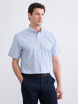 Regular Fit Ekose Desenli Poplin Erkek G?mlek