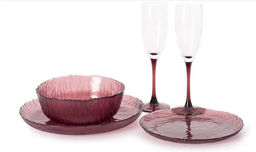 Набор столовый ВУЛКАН ЛИЛАК 16 пр. с бокалами для шампанского арт.O0251 - Luminarc фото 2