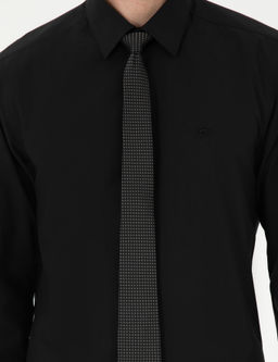 Siyah Slim Fit Uzun Kollu Basic G_mlek