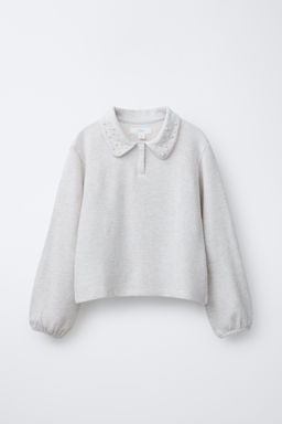 SOFT-TOUCH FAUX PEARL POLO SHIRT