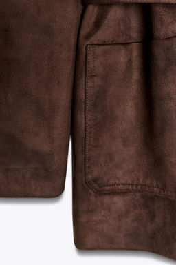 BELTED FAUX SUEDE JACKET - Zara фото 10