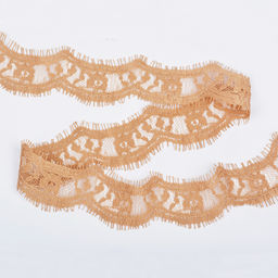 Кружево реснички арт.TBY 75637 шир.40мм цв.067 кофе уп.30м (по 3м)