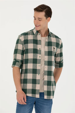 U. S. Polo Assn / Мужская зеленая рубашка Lumberjack - U.s. polo assn фото 10