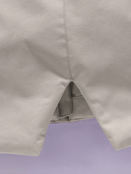 Парка зимняя подростковая для девочки с капюшоном бежевого цвета 9538B - Valianly фото 13