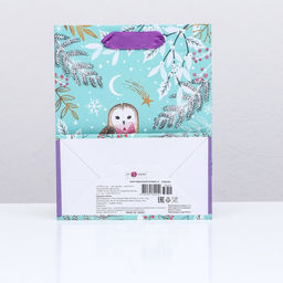 Пакет подарочный Зимняя совушка, люкс 18 х 22,3 х 10 см - Simaland фото 4