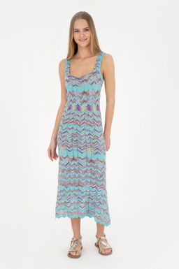 Женское мятное трикотажное платье - U.s. polo assn фото 10