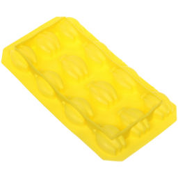 Цена за 5 шт. Форма для льда силиконовая "Бананы" 21*11см, цвета микс