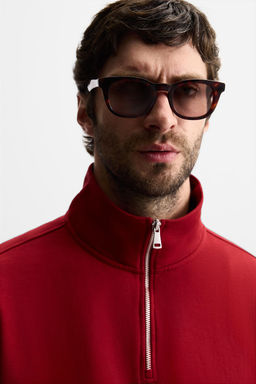 BASIC QUARTER-ZIP SWEATSHIRT - Zara фото 5