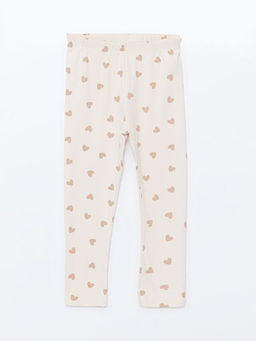 Beli Lastikli Bask?l? K?z ?ocuk Tayt 3l?