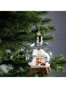 Ёлочный шар Заяц, 10х13 см, 1 LED, от батареек, свечение тёплое белое - Luazon lighting фото 10