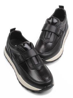 03-A238-1 BLACK Кроссовки женские (натуральная кожа)