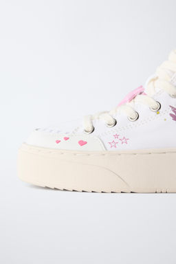 PRINTED HIGH-TOP SNEAKERS - Zara фото 4