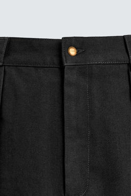 BERMUDA RELAXED FIT PLIEGUES / Negro - Zara фото 8