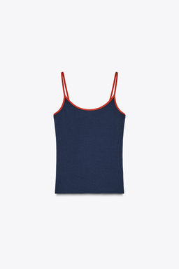 CONTRAST STRAP VEST TOP - Zara фото 15