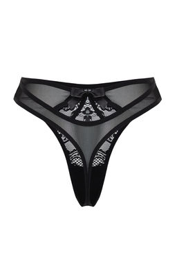 TRENDYOLMILLA Siyah Dantelli Tul ve Fiyonk Detayl? Tanga Orme Kulot THMSS24KU00037  фото 10
