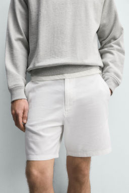 BERMUDA REGULAR FIT ESTRUCTURA / Blanco - Zara фото 5