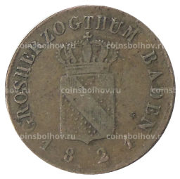 1/2 крейцера 1821 года Германские государства  Баден