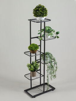 Подставка для цветов Greengo, 6 полок, 44×22×105 см, напольная, металл, тёмно-серая