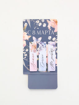 Цена за 3 шт. Подарочный набор, мини ручка, стикеры-закладки 20 л. Весна - Artfox фото 3