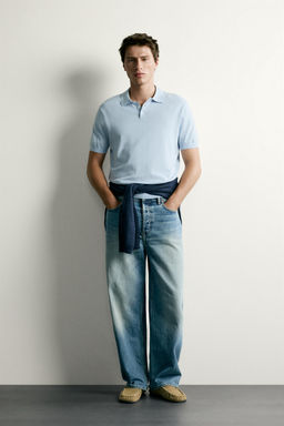 POLO PUNTO REGULAR FIT / Celeste