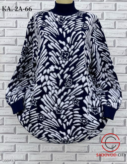 Туника, альпака с принтом