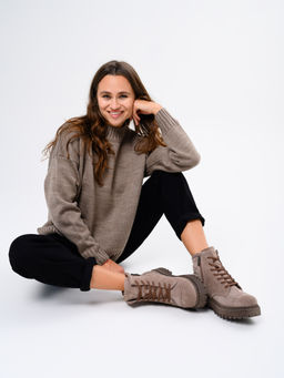 Ботинки 319.22511br.Капучино замша/шерсть