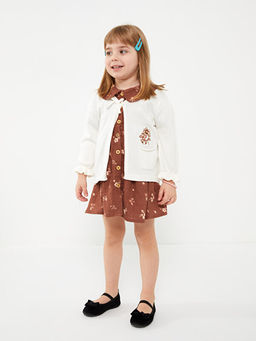 V Yaka Uzun Kollu Nak?? Detayl? K?z Bebek Triko H?rka - Waikiki фото 3