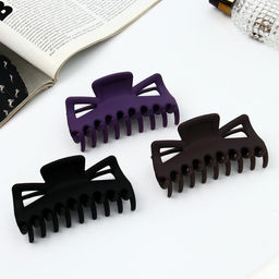 Цена за 12 шт. Крабик для волос «Классика», геометрия матовый, 11 см, МИКС