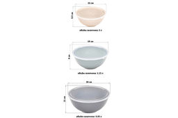 Набор салатников 3 пр. 1,15 л, 2 л, 3,35 л с крышками, пластик - Elan gallery фото 2