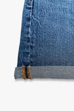 HIGH-WAIST MOM FIT TRF BERMUDA SHORTS - Zara фото 16