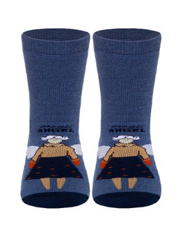 Цена за 2 пары Conte-kids ВЕСЕЛЫЕ НОЖКИ (махровые, антискользящие) джинс