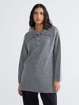 Polo Yaka Kad?n Triko Kazak