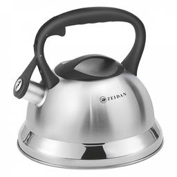 Чайник из нержавеющей стали Zeidan 3л, со свистком, 3-x слойное капсулированное индукционное дно, курковый механизм, комбинированная полировка корпуса, фиксированная комбинированная ручка (Китай) Подходит для всех видов плит, включая индукционную!