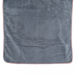 Полотенце из микрофибры "Счастливчик" 70х140см, полиэстер 100%, с вышивкой "Be happy", голубой (Китай)