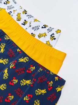 Bask?l? Pamuklu Erkek ?ocuk Boxer 3l? - Waikiki фото 3