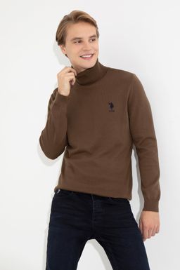 U. S. Polo Assn / Мужской базовый свитер кокосового цвета - U.s. polo assn фото 3