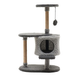 Комплекс для кошек с когтеточкой, разборный, с площадкой, 56 х 42 х 90 см, серый - Пижон фото 2
