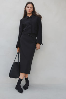 Falda de tubo con cinturon