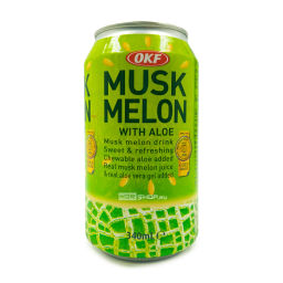 Напиток Дыня + Алоэ фруктовый освежающий Musk Melon With Aloe OKF, Корея, 340 мл