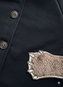 Толстовка на пуговицах 22-0234 черный - Mini maxi фото 5