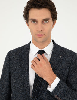 Темно-синяя приталенная куртка - Cacharel фото 2