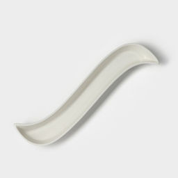 Блюдо для оливок «Серпан», 150 мл, 26×9×3 см, керамика, белое