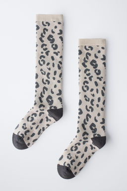 LONG THERMAL ANIMAL PRINT SOCKS - Zara фото 4
